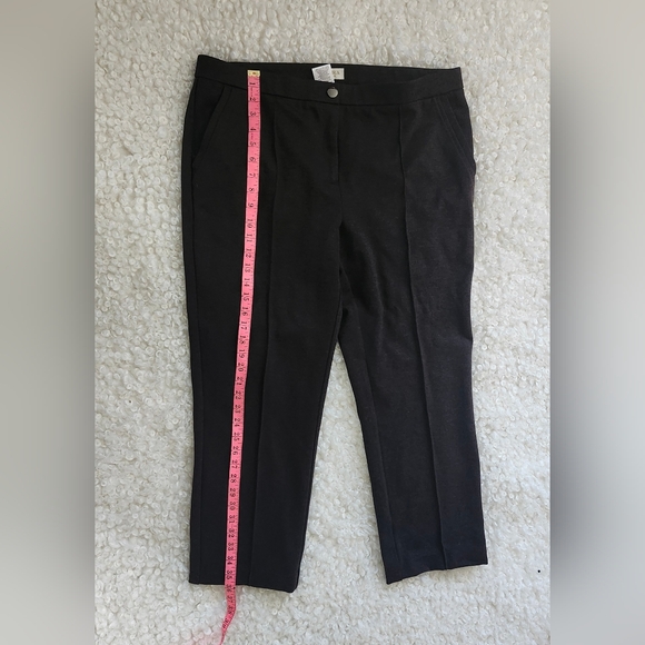 Laura Petites 16 Dark Brown Ankle Pants Classic Plus Size Career Office Workwear - Picture 9 of 13